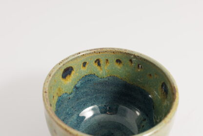 Hand Made Wheel Throw Bowl Decorated In Our Green and Blue Base Glaze 6