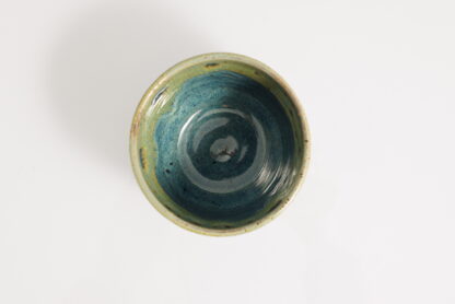 Hand Made Wheel Throw Bowl Decorated In Our Green and Blue Base Glaze 7