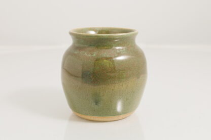 Hand Made Wheel Thrown Vase Decorated In Aussie Bush Glaze On Buff Clay 1