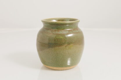 Hand Made Wheel Thrown Vase Decorated In Aussie Bush Glaze On Buff Clay 2