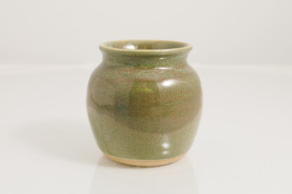 Hand Made Wheel Thrown Vase Decorated In Aussie Bush Glaze On Buff Clay 3