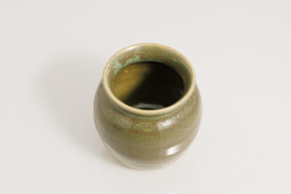 Hand Made Wheel Thrown Vase Decorated In Aussie Bush Glaze On Buff Clay 6