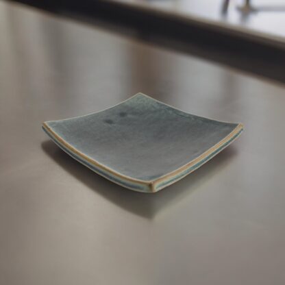 Hand-built Slab Pottery Fruit Dish With Our Stonewash Blue Glaze Handmade In Our Studio in Melbourne Australia 12