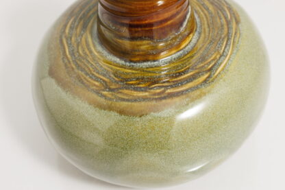 Decorated Around Top With Our Floating Orange Over Green Glaze 4