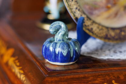 Hand Made Halloween Style Pottery Pumpkin Decorated With Our Aussie Kelp Glaze On Buff Clay 2