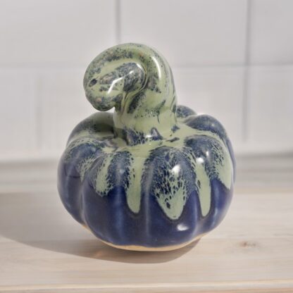 Hand Made Halloween Style Pottery Pumpkin Decorated With Our Aussie Kelp Glaze On Buff Clay By Tmc Pottery 113