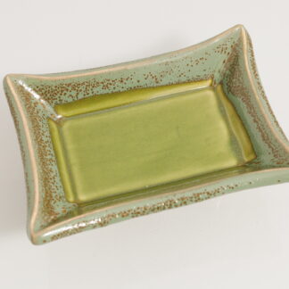 Hand Made Hand Built Pin Dish Decorated In Our Aussie Bush Glaze On White Clay 1