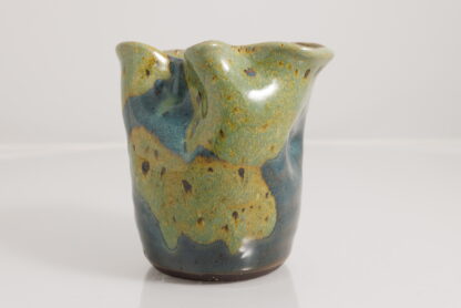 Hand Made Manipulated Wheel Throw Art Vase Decorated In Our specialty Glaze 3