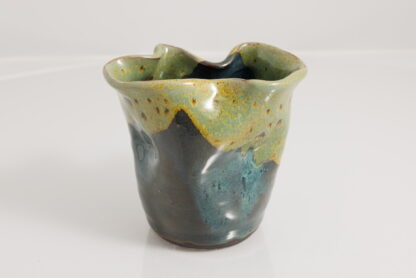 Hand Made Manipulated Wheel Throw Art Vase Decorated In Our specialty Glaze 5