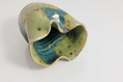 Hand Made Manipulated Wheel Throw Art Vase Decorated In Our specialty Glaze 9