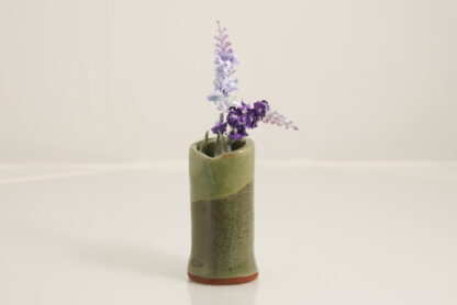 Hand Made Slab Built French Inspired Small Vase On Mahogany Clay Decorated In Our Aussie Bush Glaze 2