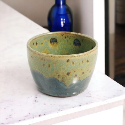 Hand Made Wheel Throw Bowl Decorated In Our Blue & Green Wacky Wombat Glaze By Tmc Pottery 112