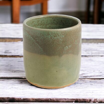 Hand Made Wheel Thrown Pottery Vase Decorated In Our Aussie Bush Glaze On Buff Clay By Tmc Pottery 222