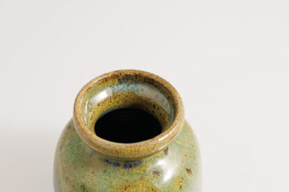 Hand Made Wheel Thrown Pottery Vase Decorated In Our Wacky Wombat Glaze 7