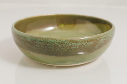 Hand Made Wheel Thrown Shallow Bowl Decorated In Our Aussie Bush Glaze On White Clay 7