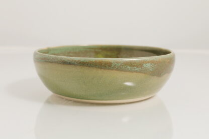 Hand Made Wheel Thrown Shallow Bowl Decorated In Our Aussie Bush Glaze On White Clay 8