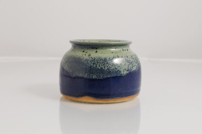 Hand Made Wheel Thrown Small Vase Decorated In Our Aussie Kelp Glaze On Buff Clay 1