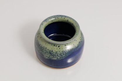 Hand Made Wheel Thrown Small Vase Decorated In Our Aussie Kelp Glaze On Buff Clay 6