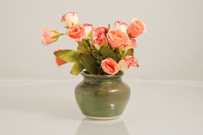 Hand Made Wheel Thrown Vase Decorated In Aussie Bush Glaze On White Clay 2