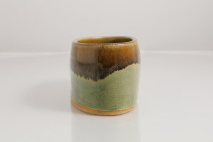 Wheel Thrown & Hand Built Trough Decorated With Our Floating Orange Over Green Glaze 3