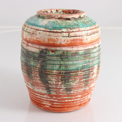 Green White Glazed Red Terracotta Lidded Jar By John De Burgh Perceval AMB Pottery 4