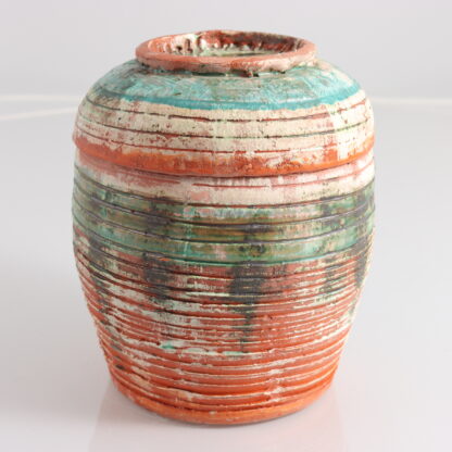 Green White Glazed Red Terracotta Lidded Jar By John De Burgh Perceval AMB Pottery 5