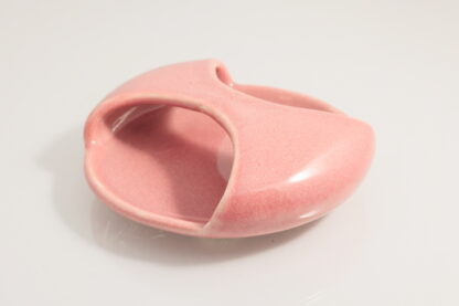 Hand Made Slab Built Small Serving Dish/Tray Decorated In Our Pink Glaze On White Clay 8