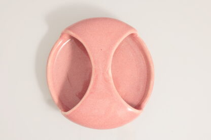 Hand Made Slab Built Small Serving Dish/Tray Decorated In Our Pink Glaze On White Clay 9