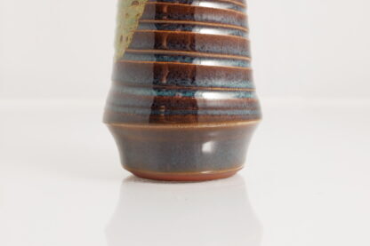 Hand Made Wheel Thrown Twist Pattern Vase Decorated In Our Wacky Wombat Glaze 10