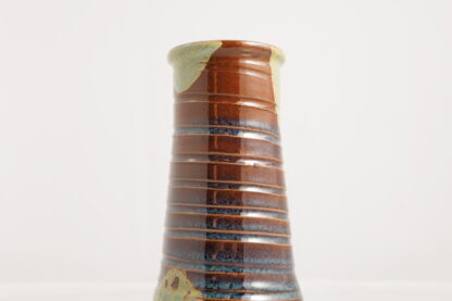 Hand Made Wheel Thrown Twist Pattern Vase Decorated In Our Wacky Wombat Glaze 5