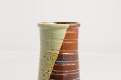 Hand Made Wheel Thrown Twist Pattern Vase Decorated In Our Wacky Wombat Glaze 8