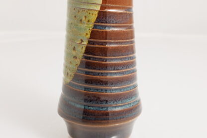 Hand Made Wheel Thrown Twist Pattern Vase Decorated In Our Wacky Wombat Glaze 9