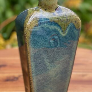 Slab Built Bottle Vase With Wacky Wombat Glaze 4181