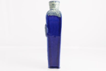 Hand Made Slab Built Small Bottle Vase Decorated In Our Aussie Kelp Glaze & Adorned With Shell Patterns 61