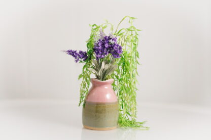 Hand Made Wheel Thrown Lipped Vase Decorated In Our Raevyn Combo Glaze 2