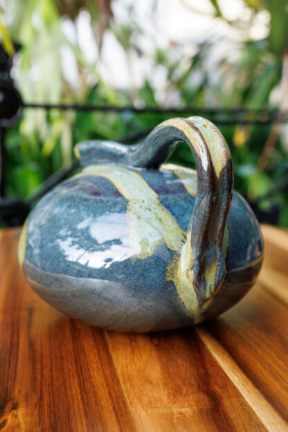 Hand Made Slab Built Art Jug Decorated In Our Wacky Wombat Glaze 9