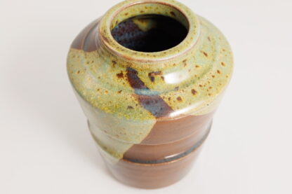 Hand Made Wheel Thrown Pottery Vase Decorated In Our Wacky Wombat Glaze 87