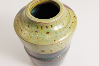 Hand Made Wheel Thrown Pottery Vase Decorated In Our Wacky Wombat Glaze 89