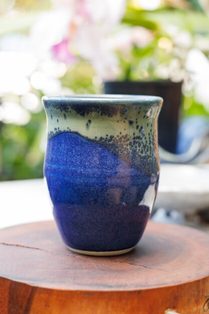 Hand Made Wheel Thrown Small Pottery Vase Decorated In Our Aussie Kelp Glaze 62