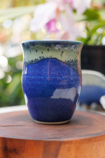 Hand Made Wheel Thrown Small Pottery Vase Decorated In Our Aussie Kelp Glaze 65