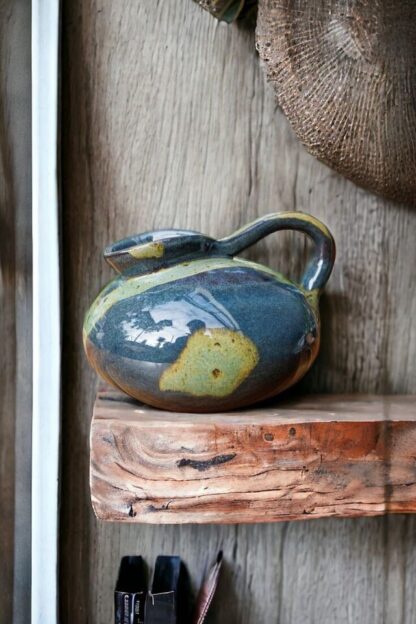 Unique Slab Built Art Jug With Wacky Wombat Glaze Handmade In Melbourne960 2