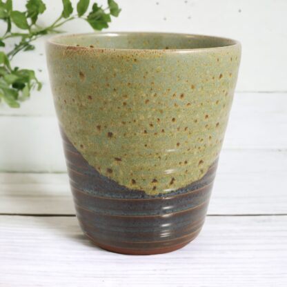 Hand Made Wheel Throw Bowl Decorated In Our Brown:blue & Green Wacky Wombat Glaze By Tmc Pottery 3