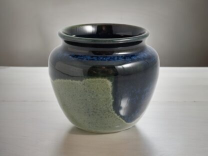 Handmade Wheel Thrown Vase, Rutile Green & Sapphire Glaze, Made In Melbourne Australia By Tmc Pottery 42 1