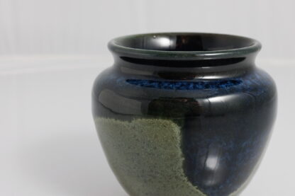 Handmade Wheel Thrown Vase, Rutile Green & Sapphire Glaze, Made In Melbourne Australia By Tmc Pottery 52