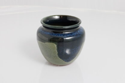 Handmade Wheel Thrown Vase, Rutile Green & Sapphire Glaze, Made In Melbourne Australia By Tmc Pottery 54