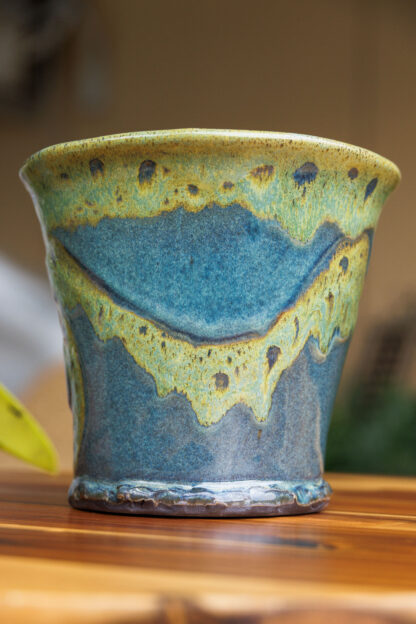 Hand Built Pottery Vase/Pot Decorated With Our Whacky Wombat Glaze Made In Our Studio in Melbourne Australia 4