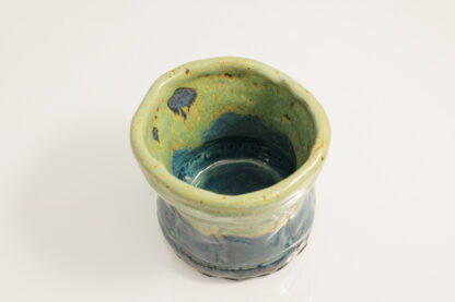 Hand Made French Inspired Vase Decorated In Press Flowers & Glazed In Our Whacky Wombat Glaze 8